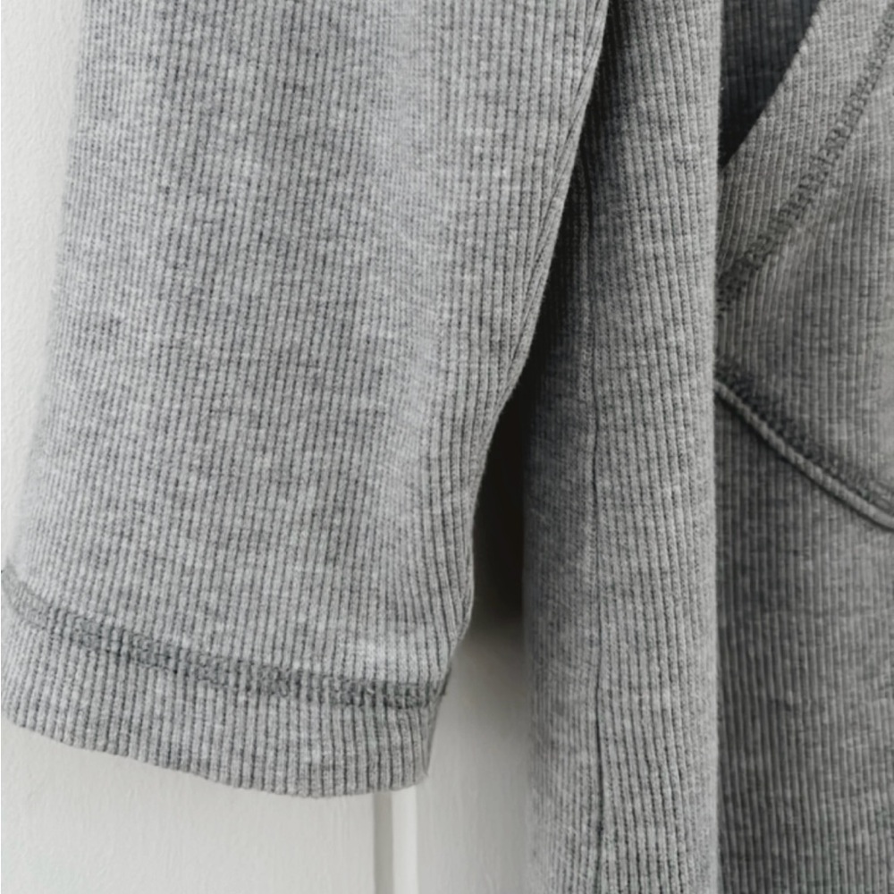 Vintage Paul Harris Designs Ribbed Hoodie Dress Grey Casual Lounge Women Medium - Picture 12 of 15